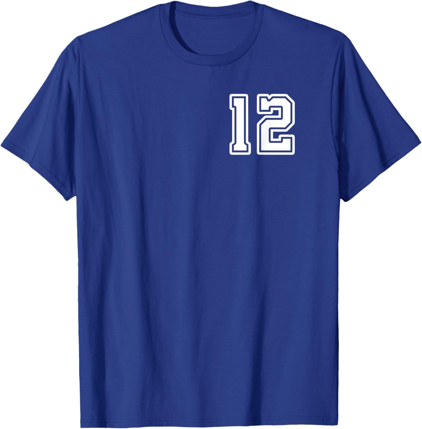 Number 12 Shirt #12 Player Sports Team Men Women Kids T-Shirt - T-Shirt | Royal