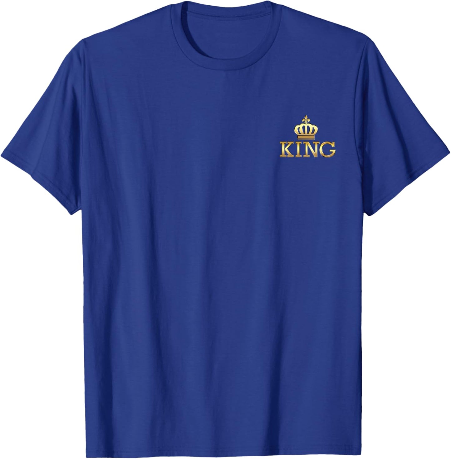 King with Crown Cool Funny Graphic Design Men Boy T-Shirt - T-Shirt | Royal