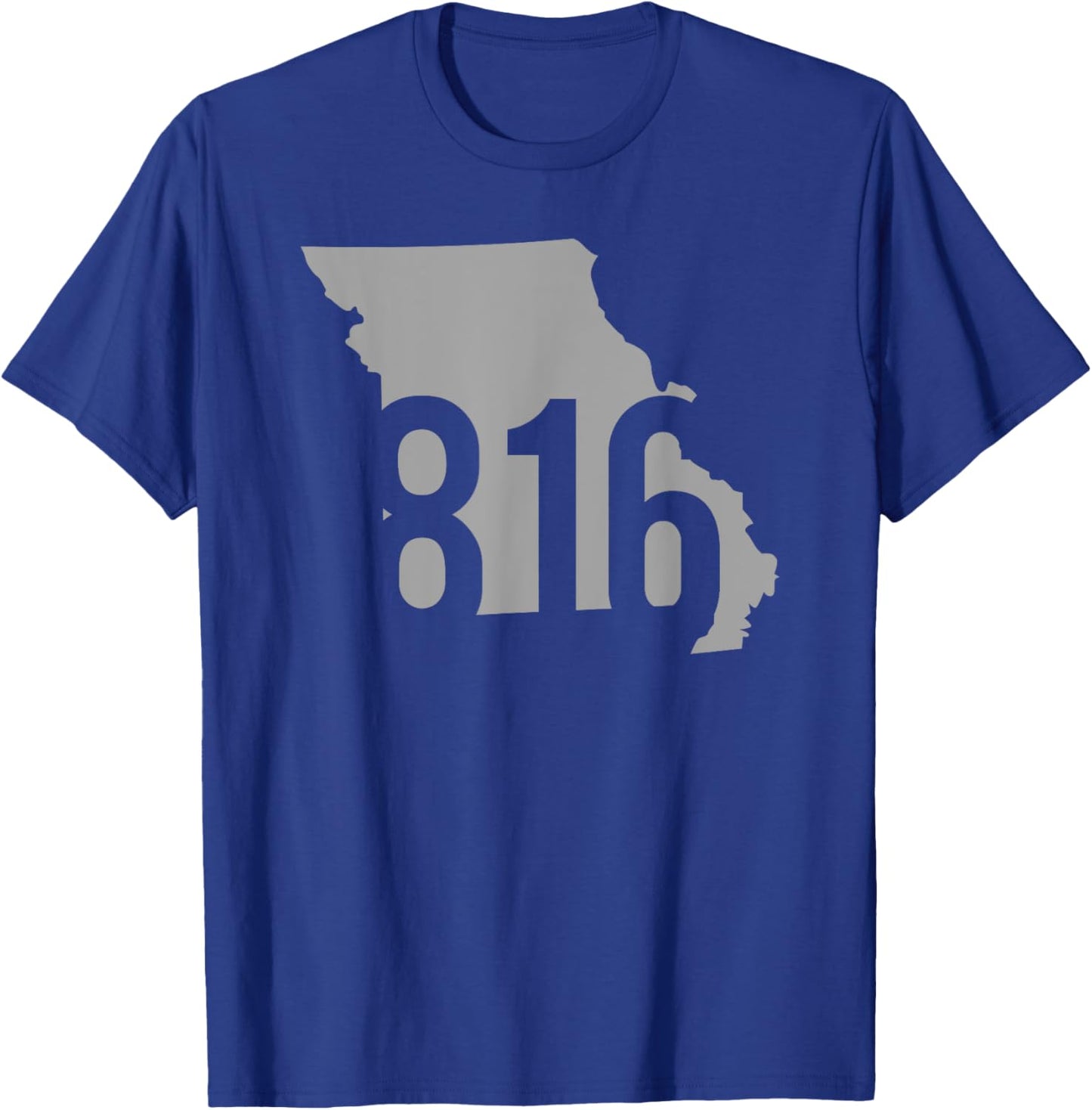 816 Area Code, Kansas City, St. Joseph, Independence, MO T-Shirt - T-Shirt | Royal