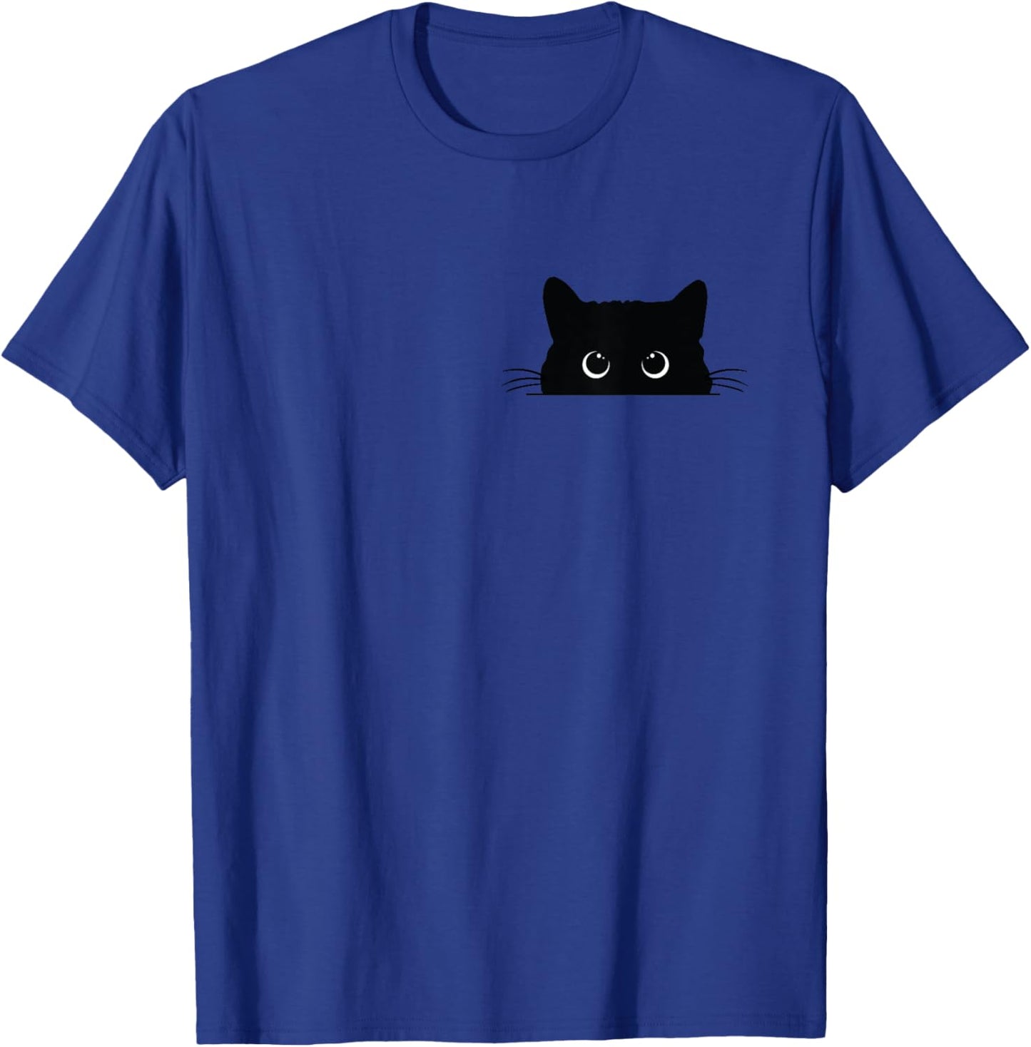 Cute Black Cat Peeking Halloween Spooky Season Fall Women T-Shirt - T-Shirt | Royal