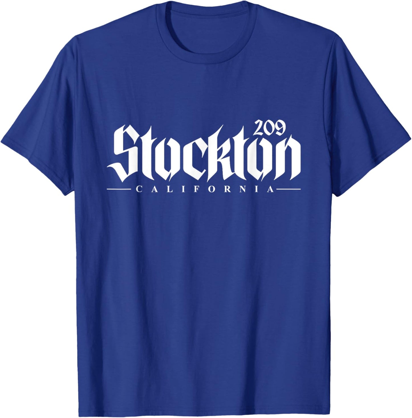 Stockton California 209 Area Code CA USA T-Shirt - T-Shirt | Royal
