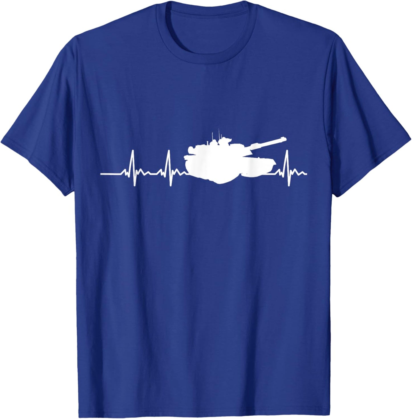 M1 Abrams Tank Heartbeat Proud US Military Battle Tanker T-Shirt - T-Shirt | Royal