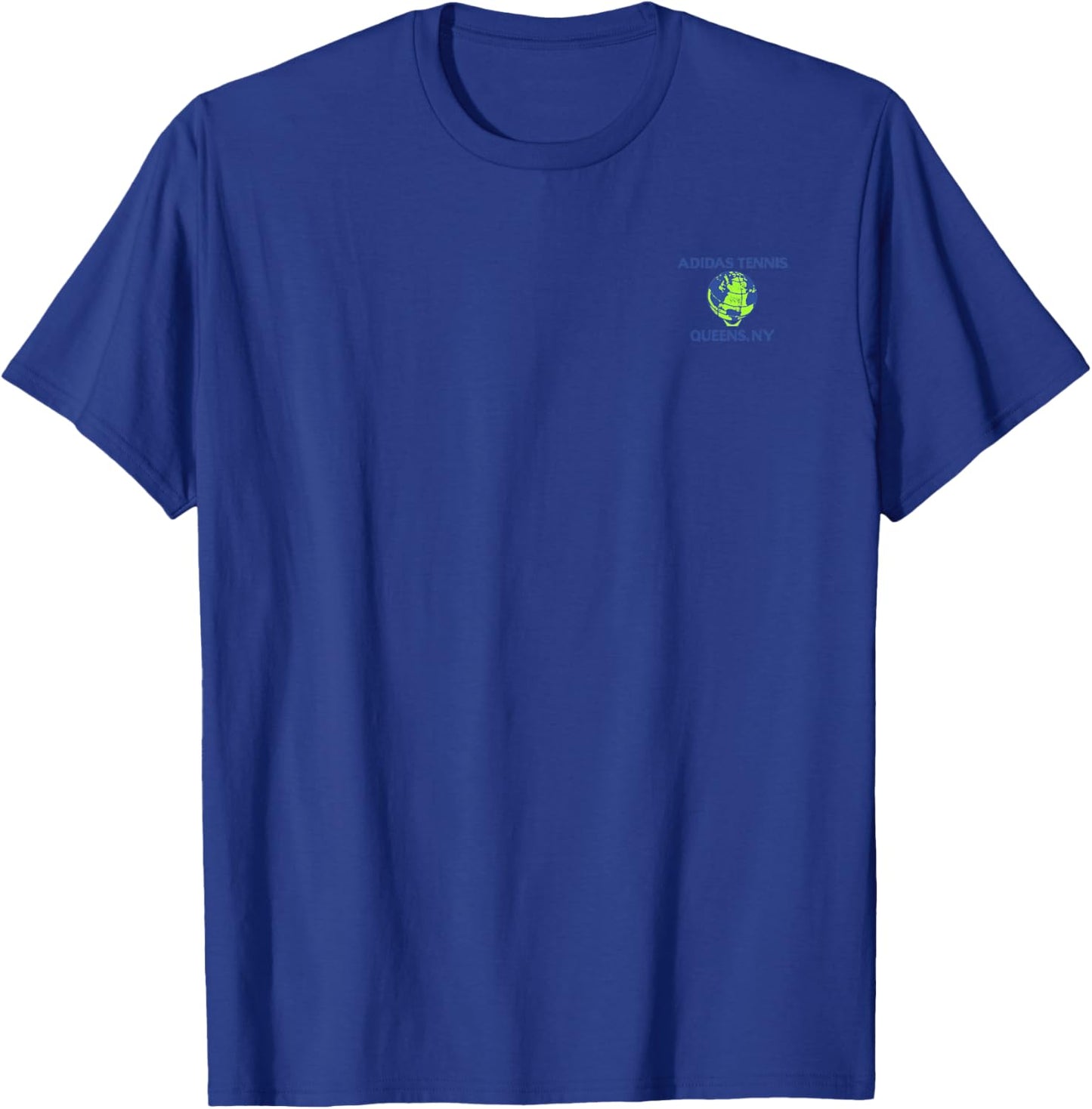 adidas Badge of Sport Tennis Queens NY Graphic T-Shirt - T-Shirt | Royal