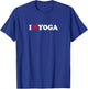 I Love Heart Yoga Simple Cute Funny T-Shirt - T-Shirt | Royal