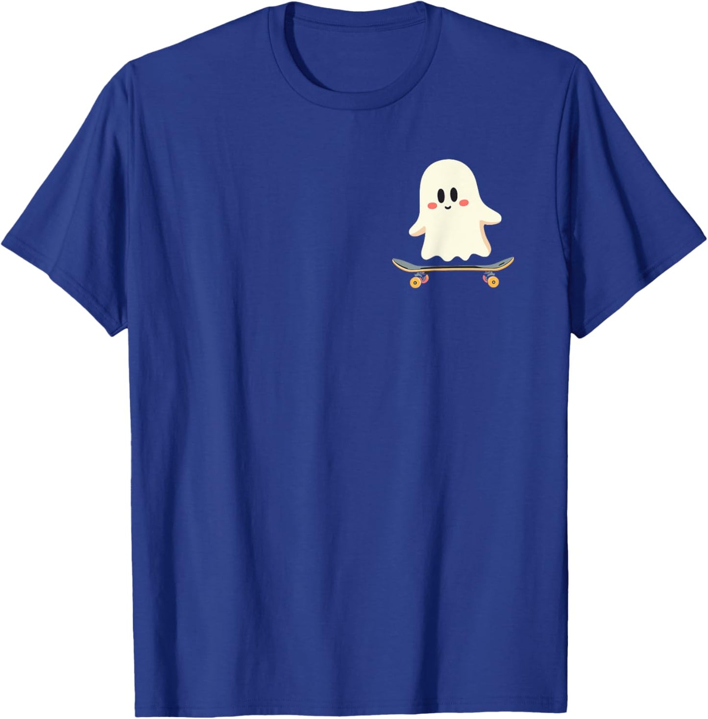 Ghost Skateboard Retro Halloween Costume T-Shirt - T-Shirt | Royal