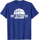 Joshua 1:9-Strong & Courageous Basketball Themed T-Shirt - T-Shirt | Royal