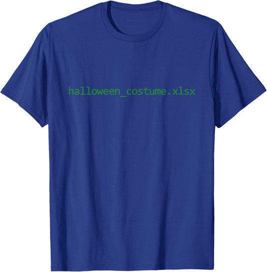 Vintage Funny Halloween Excel Spreadsheet File T-Shirt - T-Shirt | Royal