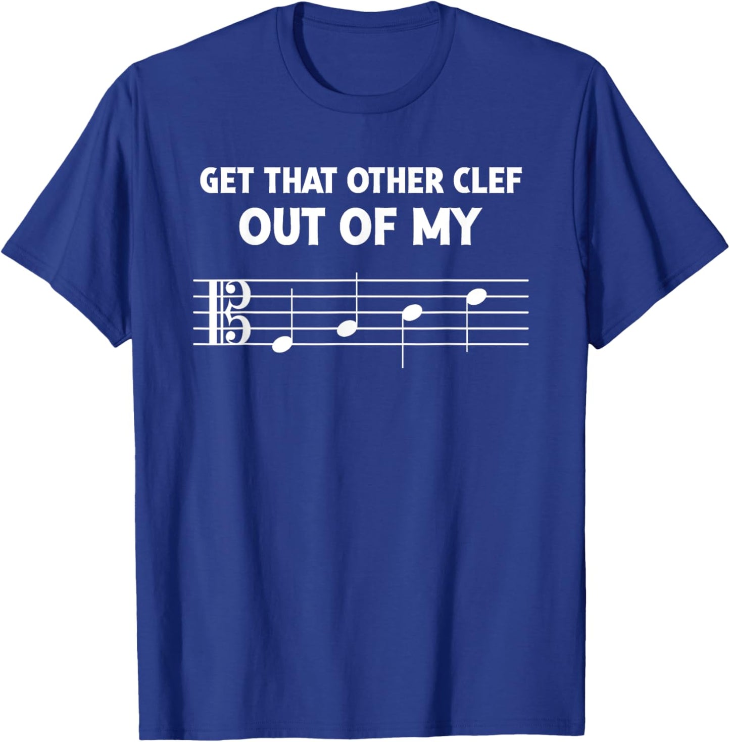 Funny Alto Clef Out Of My Face for Orchestra Viola Players T-Shirt - T-Shirt | Royal