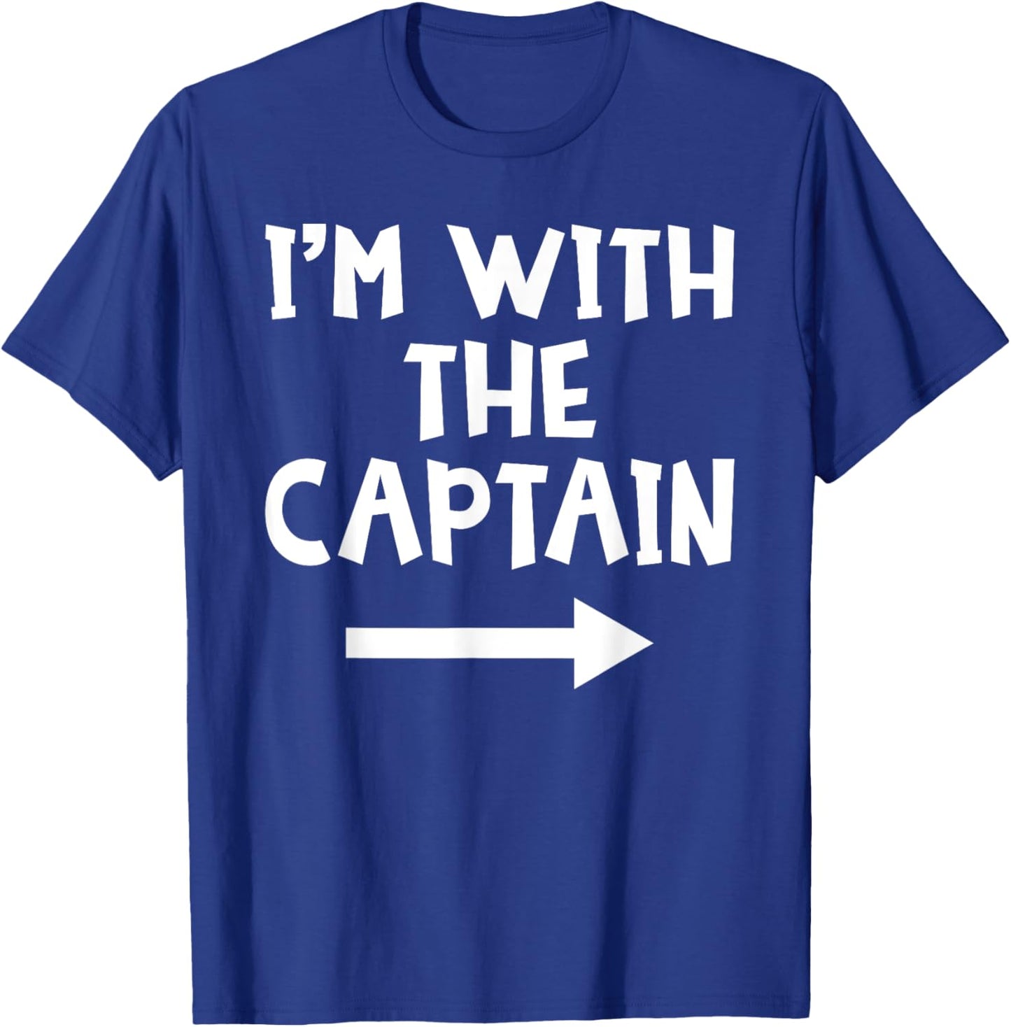 I'm With The Captain Funny Matching Couple Halloween Costume T-Shirt - T-Shirt | Royal
