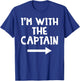 I'm With The Captain Funny Matching Couple Halloween Costume T-Shirt - T-Shirt | Royal