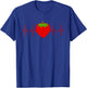 Cute Strawberrry Design Women Strawberry Fruit Lover T-Shirt - T-Shirt | Royal