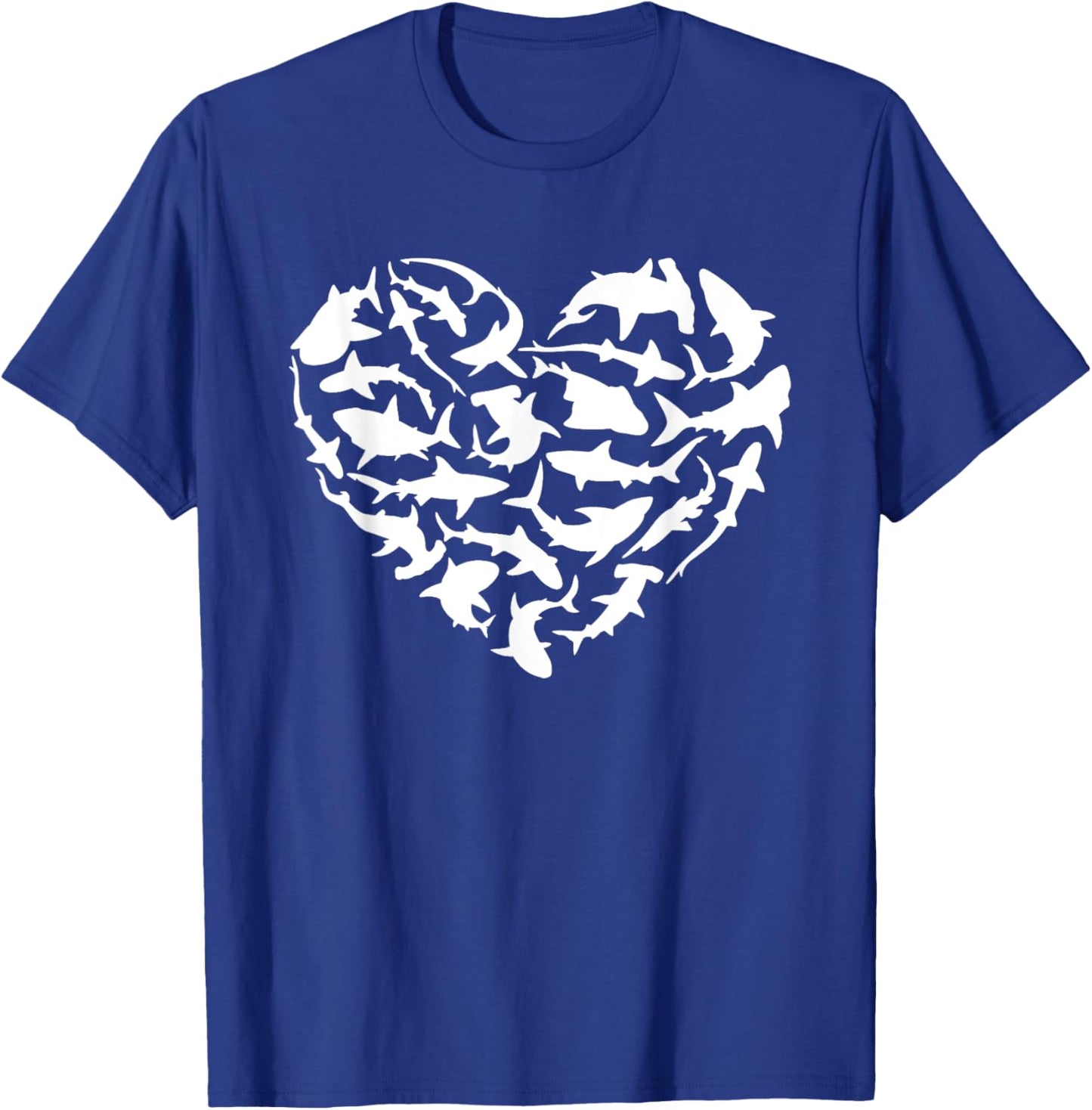 Shark Heart I Love Sharks Shark T-Shirt - T-Shirt | Royal