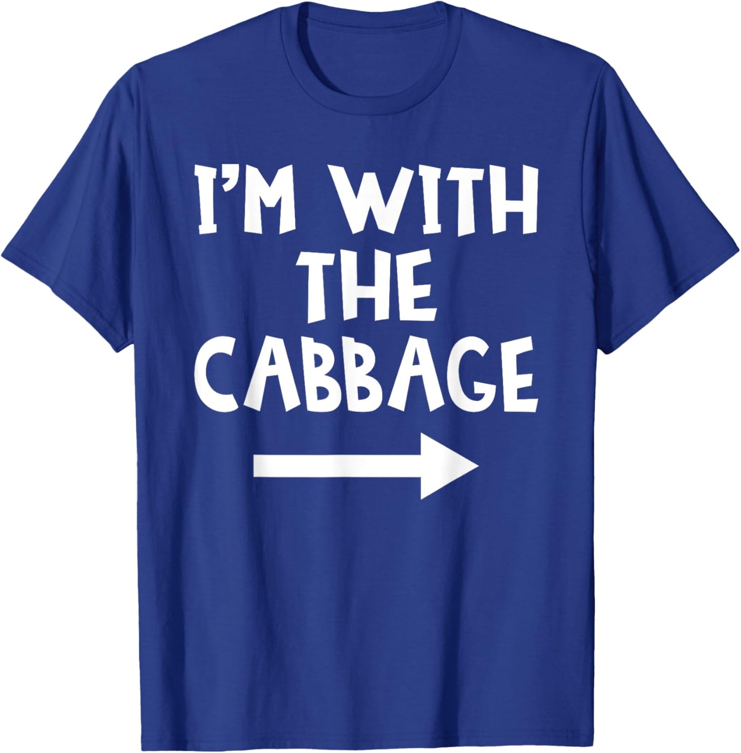 I'm With The Cabbage Funny Matching Couple Halloween Costume T-Shirt - T-Shirt | Royal