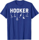 Funny Hooker Fishing Design with Hooks T-Shirt - T-Shirt | Royal