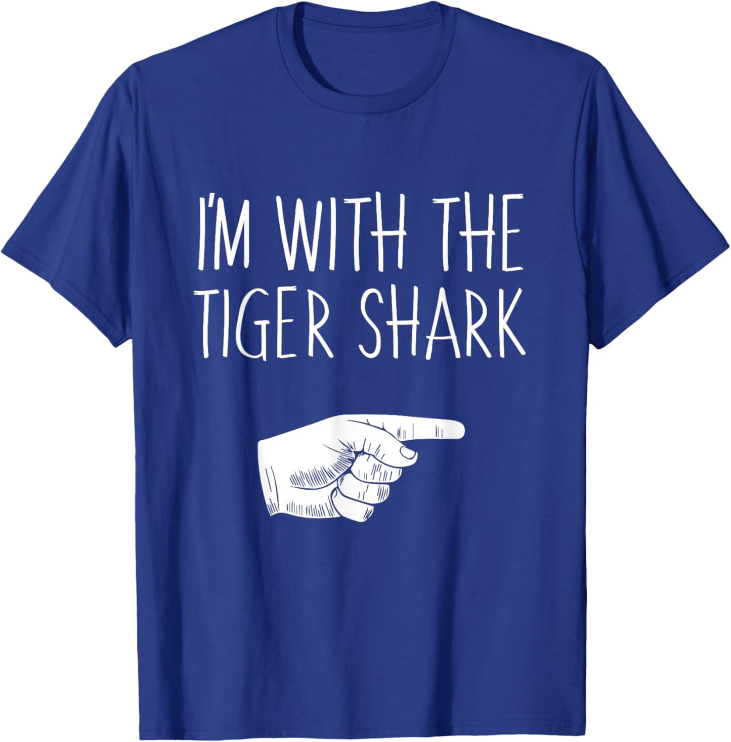 I'm With The Tiger Shark Halloween Costume Party Matching T-Shirt - T-Shirt | Royal