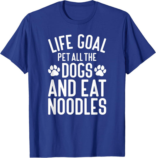 Noodles Pet All The Dogs Funny Dogs and Noodles T-Shirt - T-Shirt | Royal
