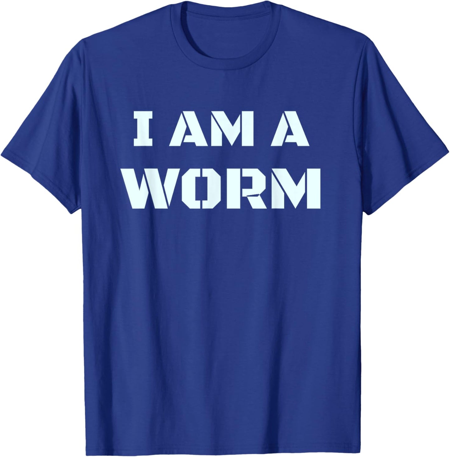 I Am A Worm In Simple Costume Easy Funny T-Shirt - T-Shirt | Royal