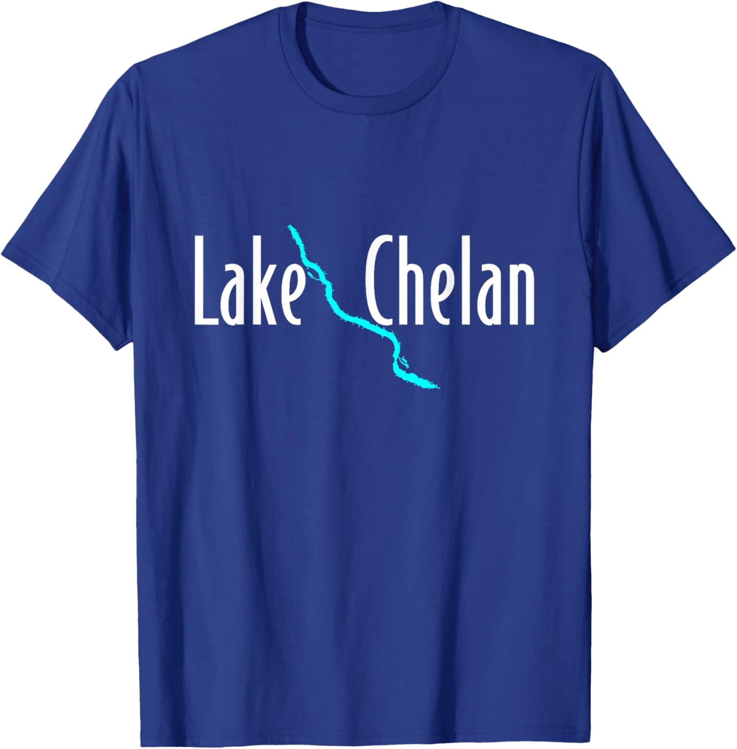 Minimalist Lake Chelan - Washington T-Shirt - T-Shirt | Royal