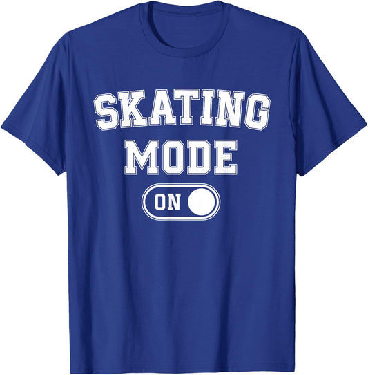 Skating Mode On Funny Skater Gift Roller Trick Master Coach T-Shirt - T-Shirt | Royal