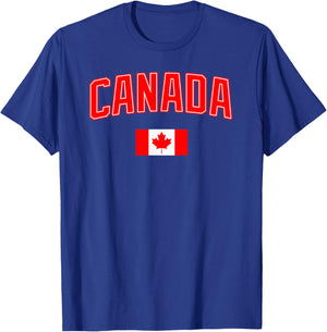 Canada Canada Canada Vancouver Montreal Flag T-Shirt - T-Shirt | Royal
