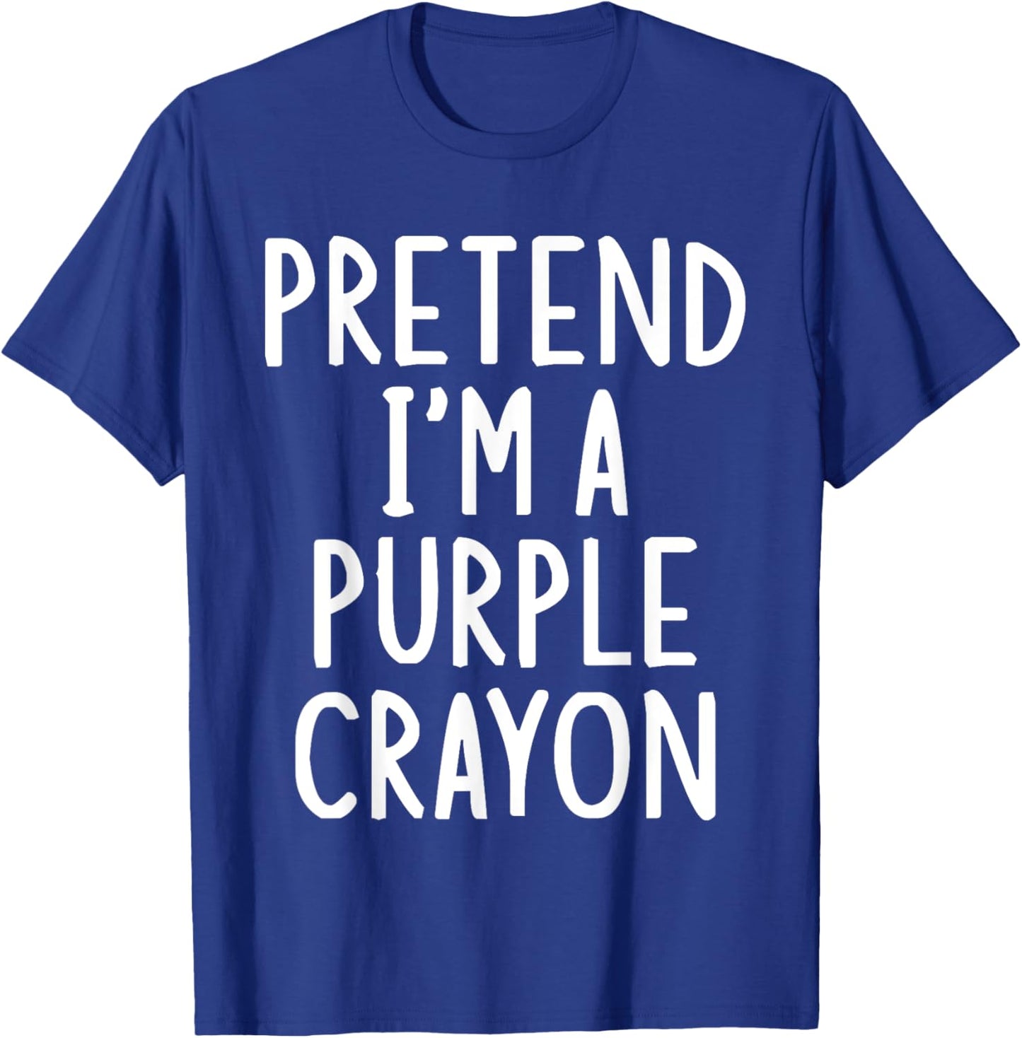 Pretend I'm A Purple Crayon Easy Halloween Matching Costume T-Shirt - T-Shirt | Royal