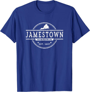 Vintage Jamestown Virginia T-Shirt - T-Shirt | Royal
