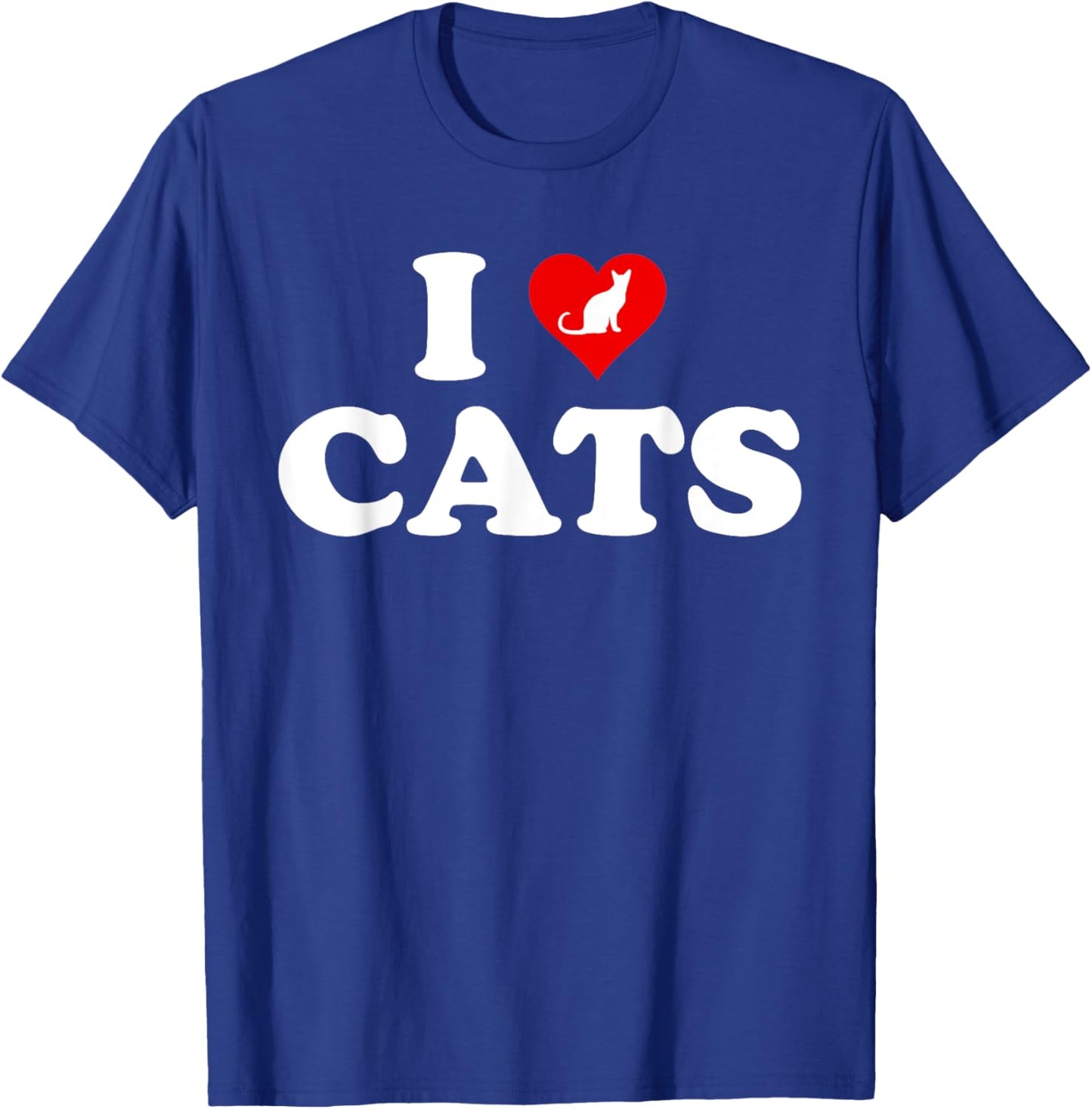 I Love Heart Cats T-Shirt - T-Shirt | Royal