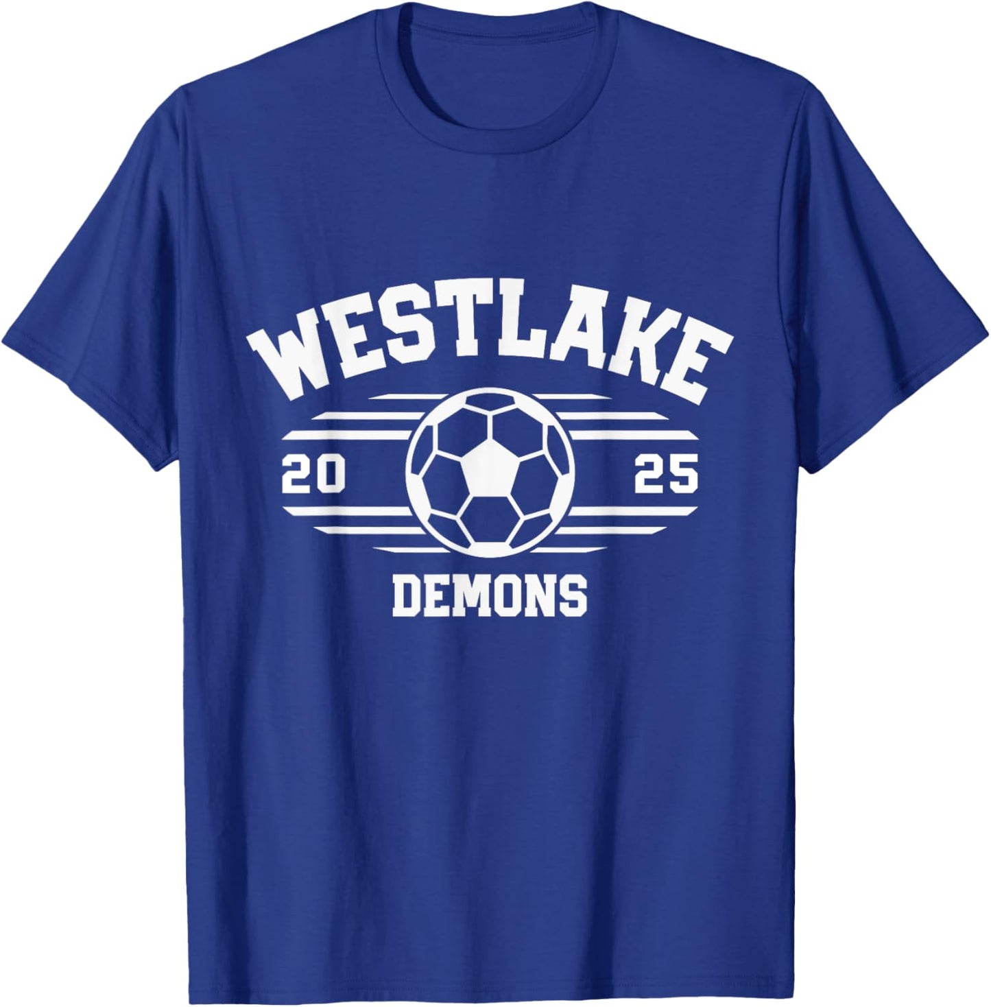 Westlake Demons Soccer Ball 2025 T-Shirt - T-Shirt | Royal