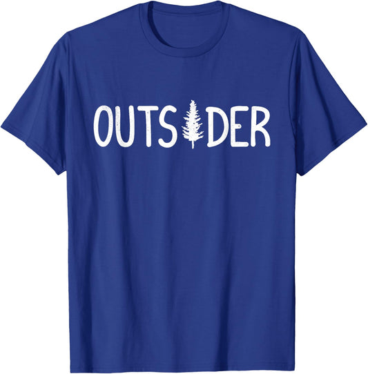 Outsider Pine Tree Graphic Enthusiasts T-Shirt - T-Shirt | Royal
