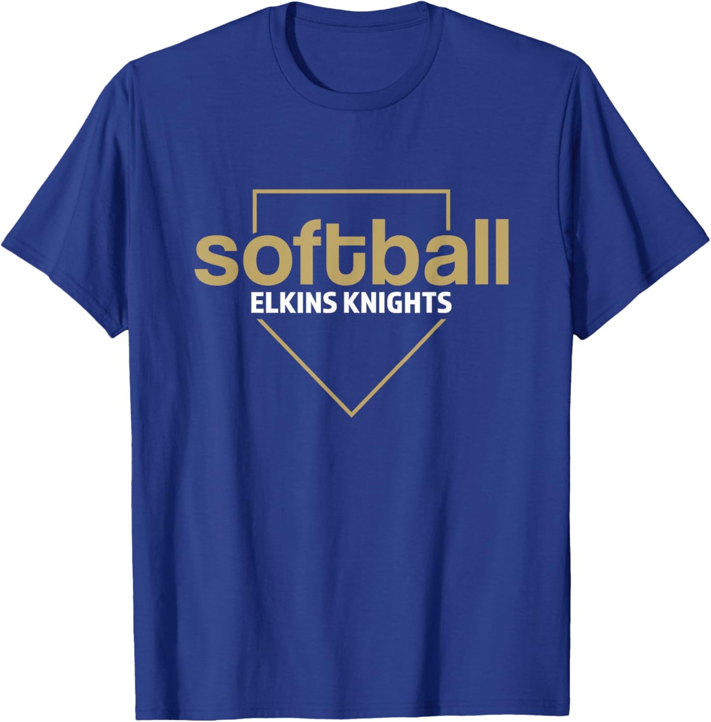 Elkins Knights Softball Home Plate T-Shirt - T-Shirt | Royal