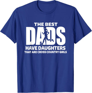 Cross Country Girl Dad Proud Father of Girl Running T-Shirt - T-Shirt | Royal