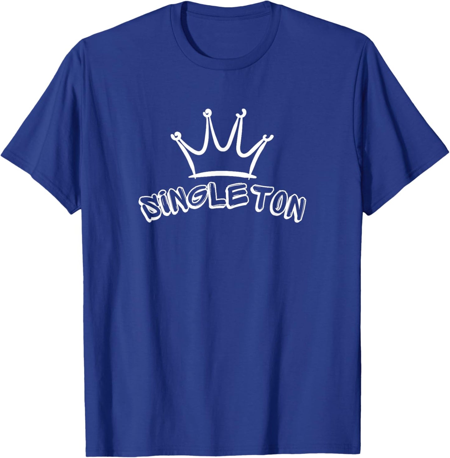 Singleton Family Name - Singleton Name and Royal Crown T-Shirt - T-Shirt | Royal