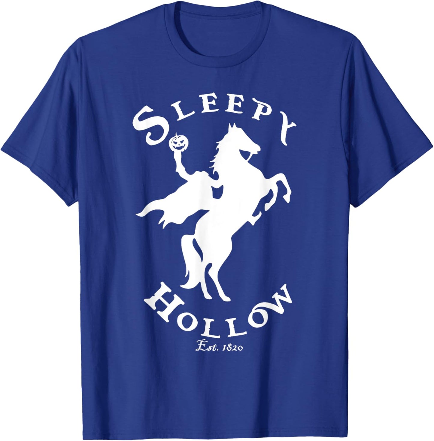 Vintage Headless.Horseman Halloween Sleepy Hollow Est 1820 T-Shirt - T-Shirt | Royal