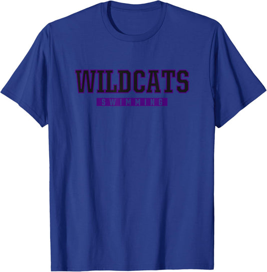 West Ashley Wildcats Swimming T-Shirt - T-Shirt | Royal