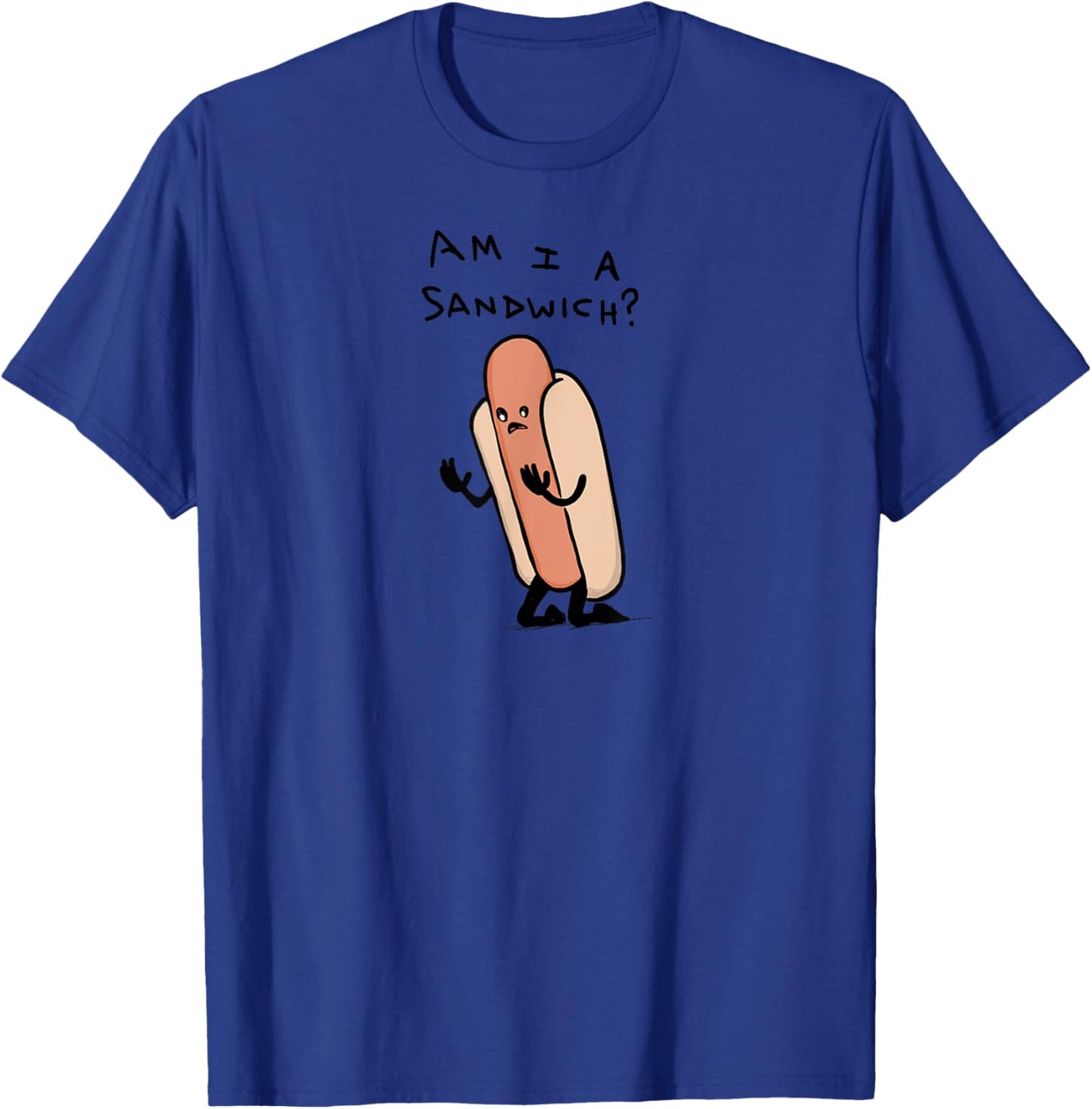 Threadless Nathan W. Pyle Am I A Sandwich? Graphic T-Shirt - T-Shirt | Royal