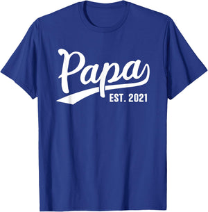 Papa 2021 Papa Since 2021 Papa Est 2021 T-Shirt - T-Shirt | Royal
