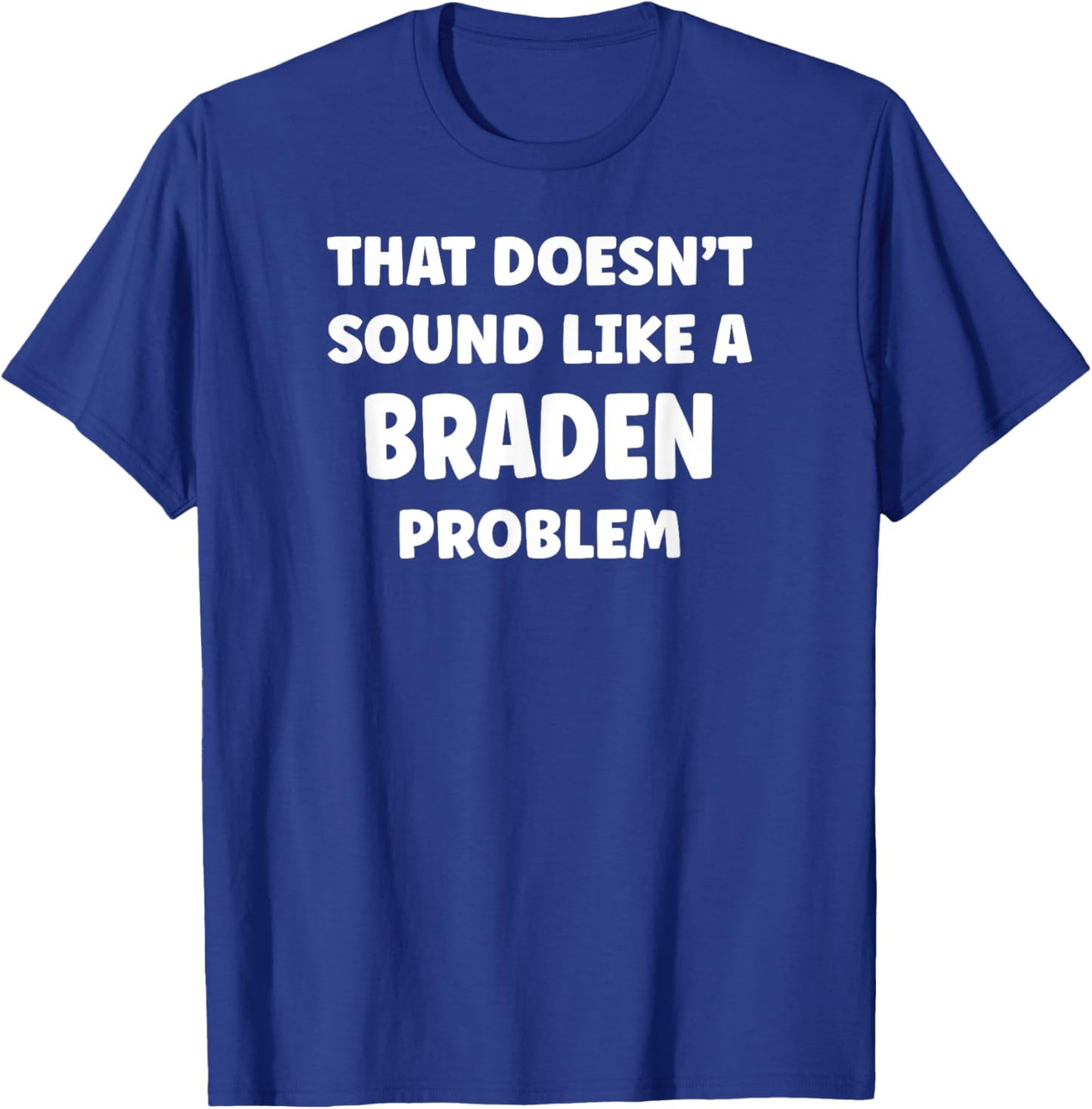 BRADEN Personalized Custom Boys BRADEN Name T-Shirt - T-Shirt | Royal