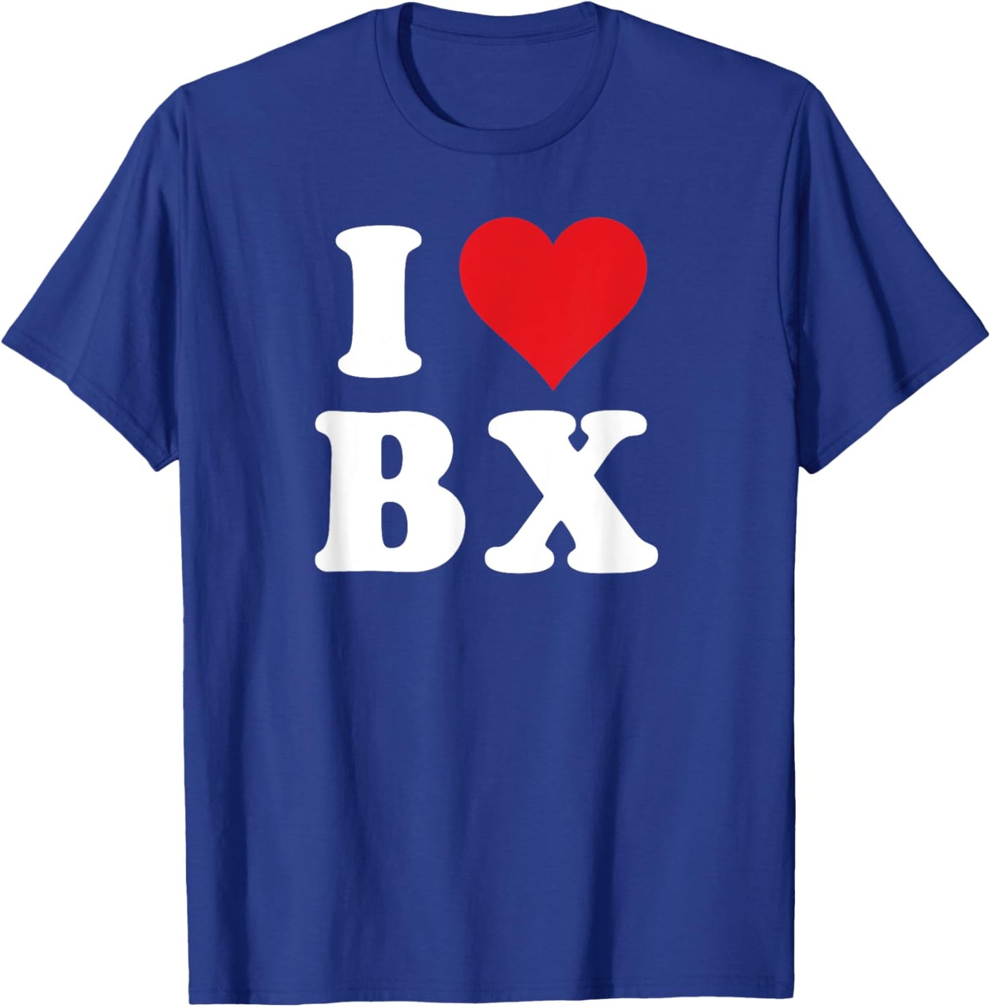 I Heart BX Initials I Love B.X. First And Last Name B X T-Shirt - T-Shirt | Royal