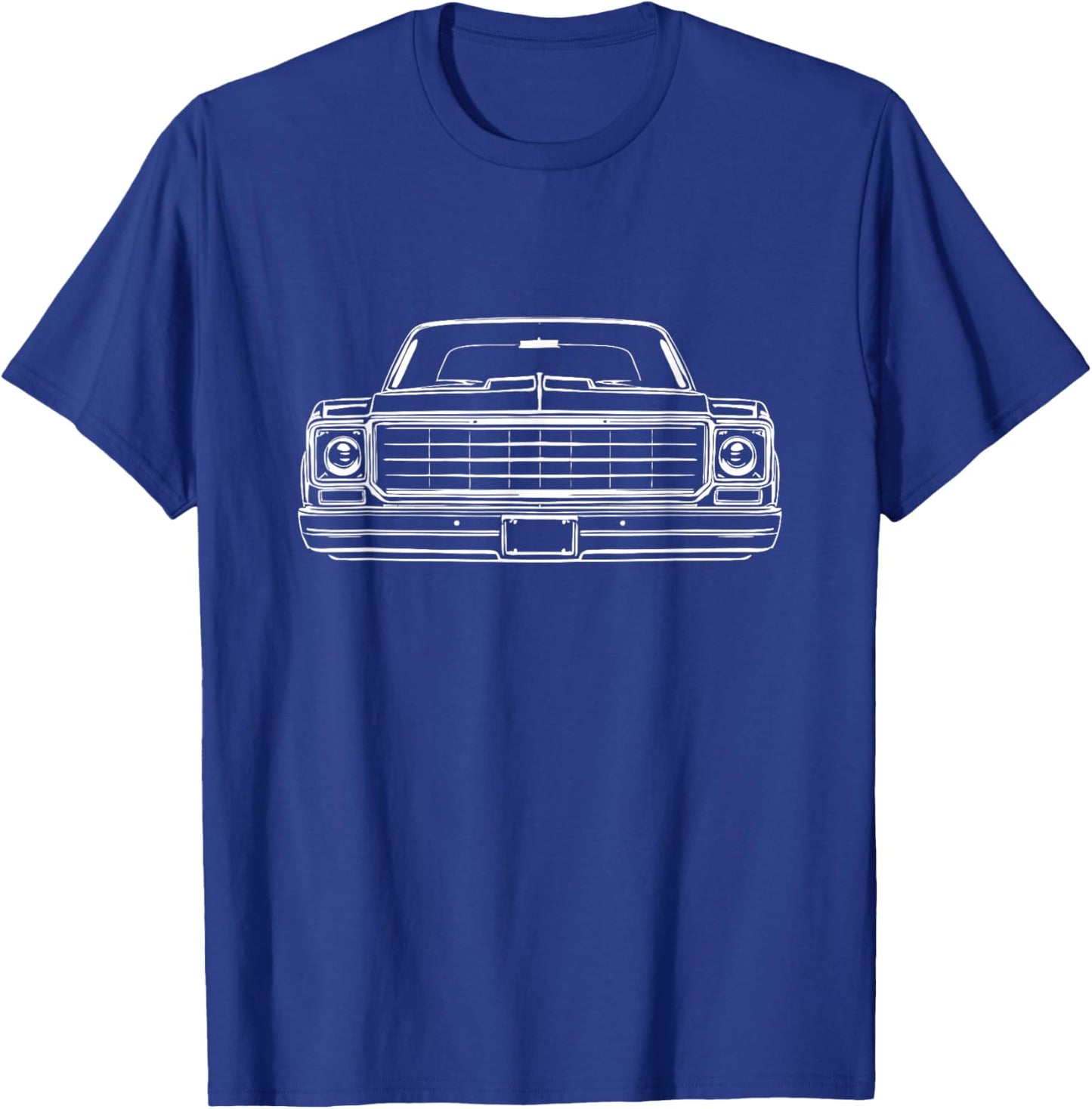 73-87 Squarebody Grill Silhouette Round Eye Squarebody Truck T-Shirt - T-Shirt | Royal