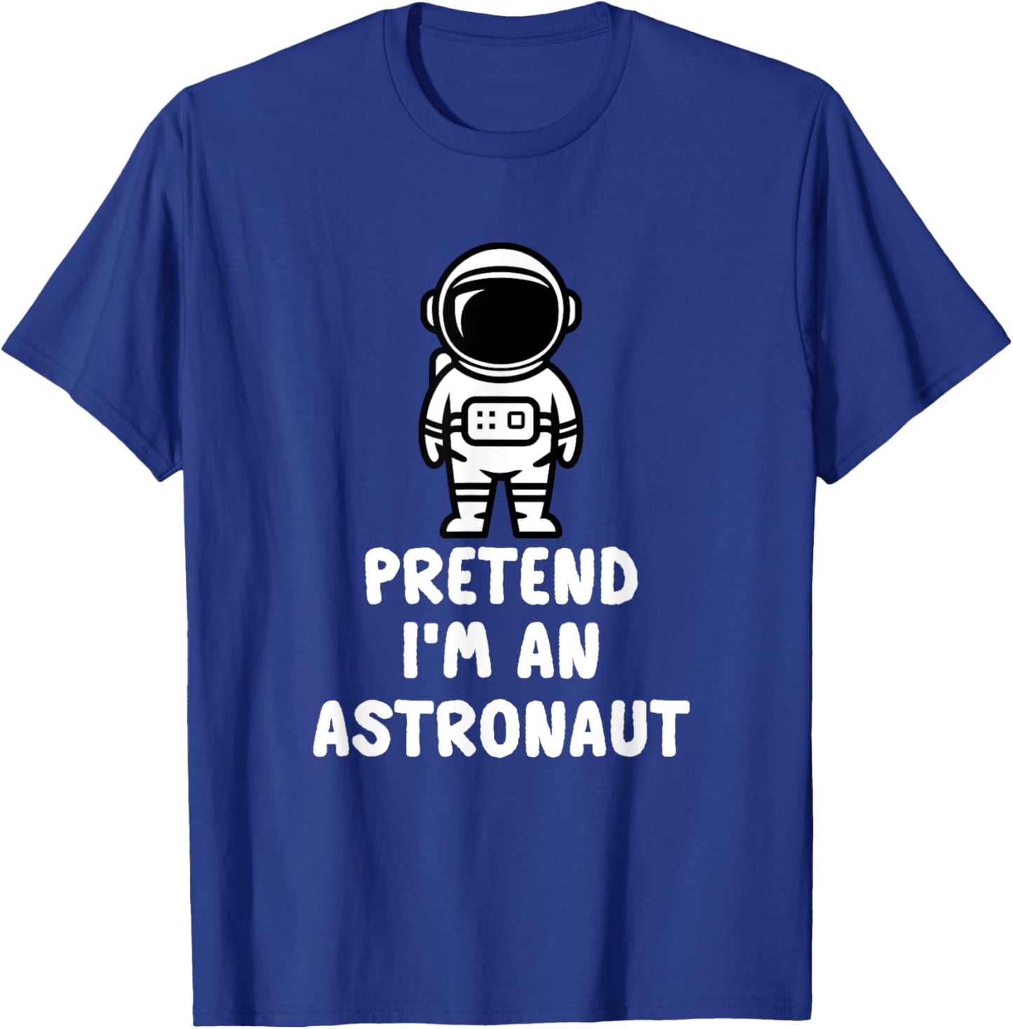 Easy Pretend I'm An Astronaut Costume Halloween Funny T-Shirt - T-Shirt | Royal