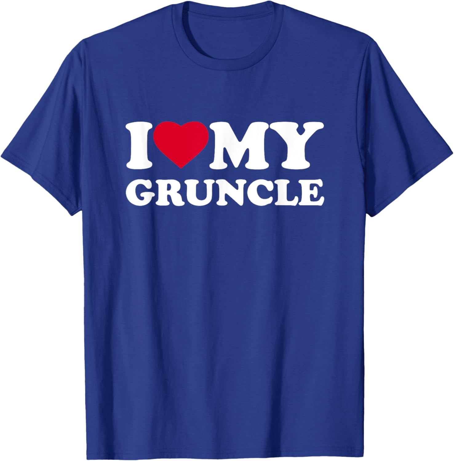 I Love My Gruncle I Heart Family Grandpa T-Shirt - T-Shirt | Royal