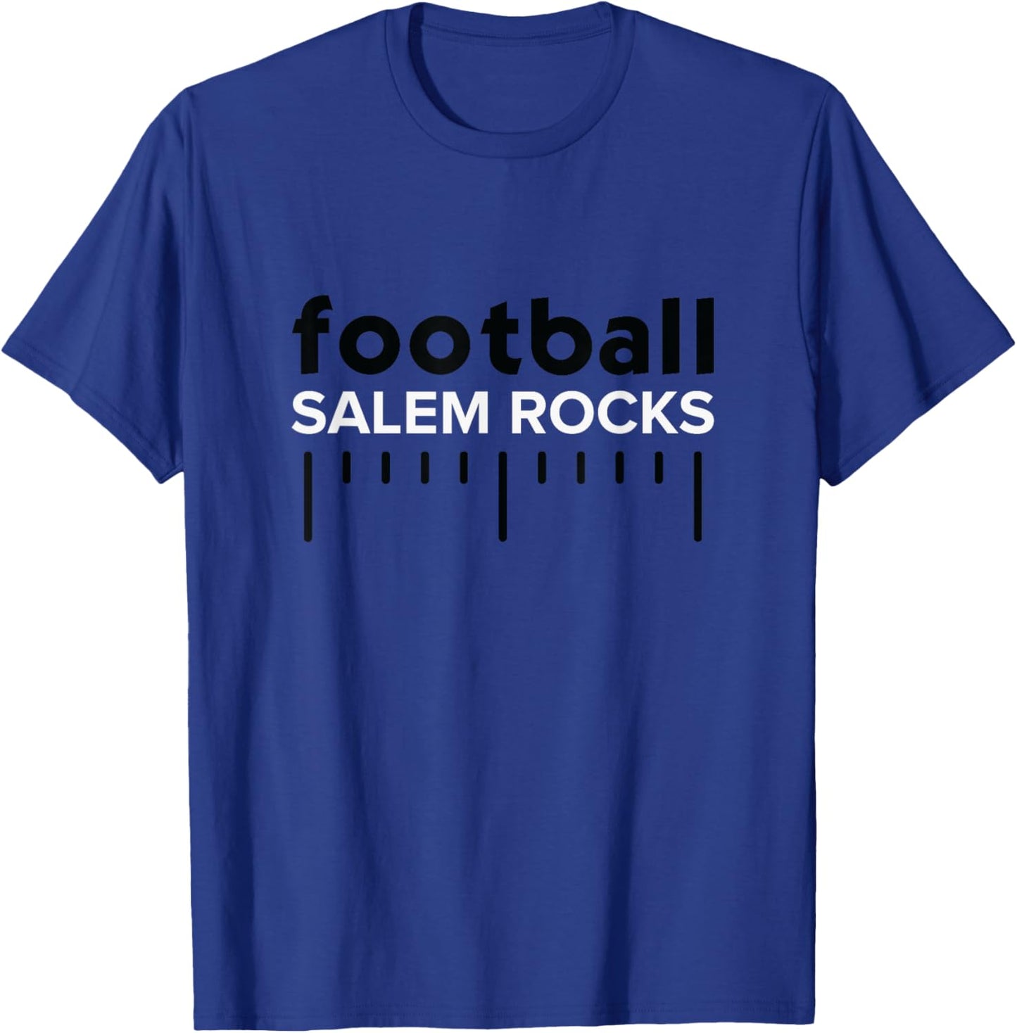 Salem Rocks Football Lines HS T-Shirt - T-Shirt | Royal