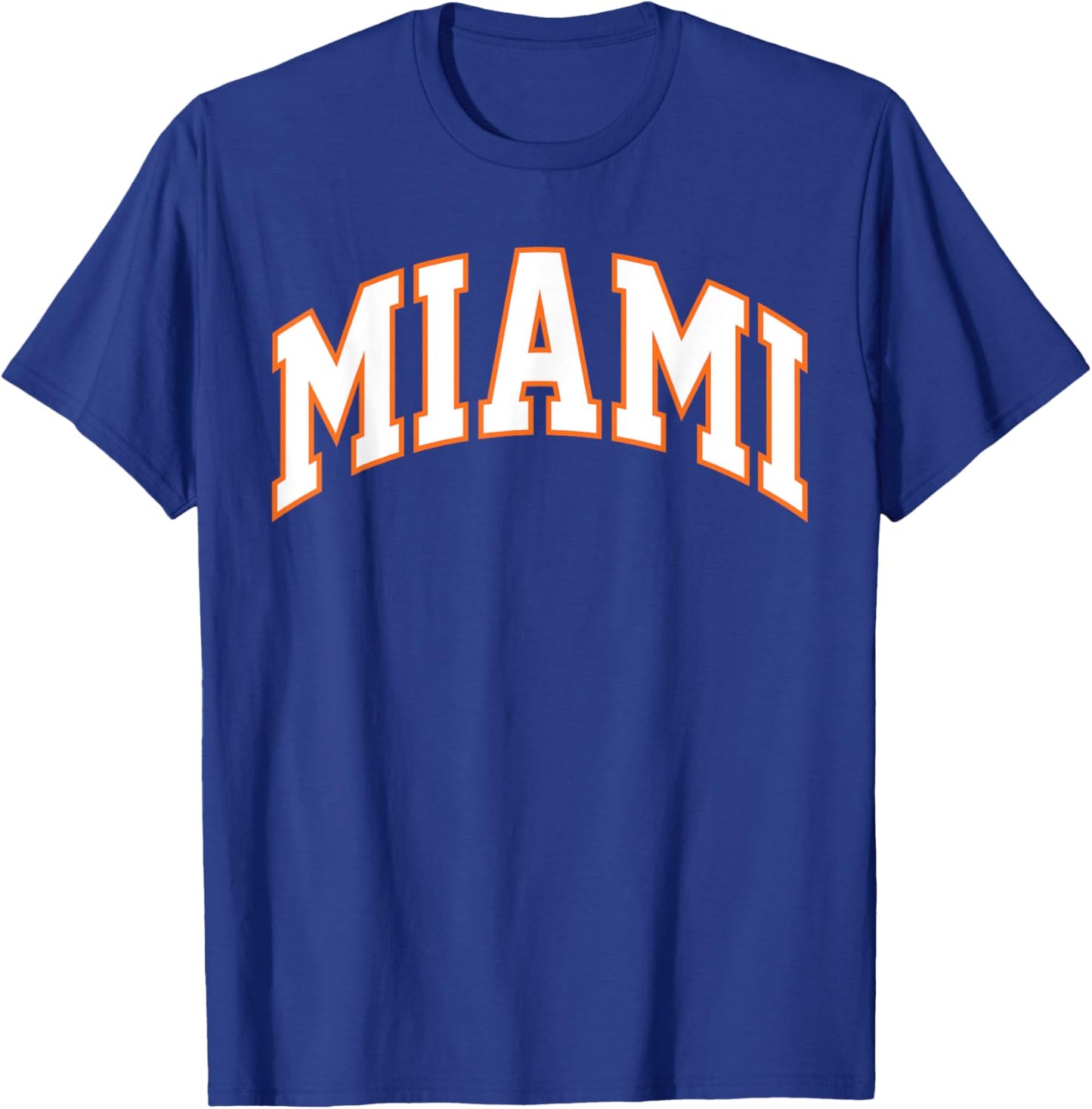 Retro Miami Men Miami Women Vintage Classic Orange Green FL T-Shirt - T-Shirt | Royal