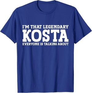Kosta Personal Name First Name Funny Kosta T-Shirt - T-Shirt | Royal