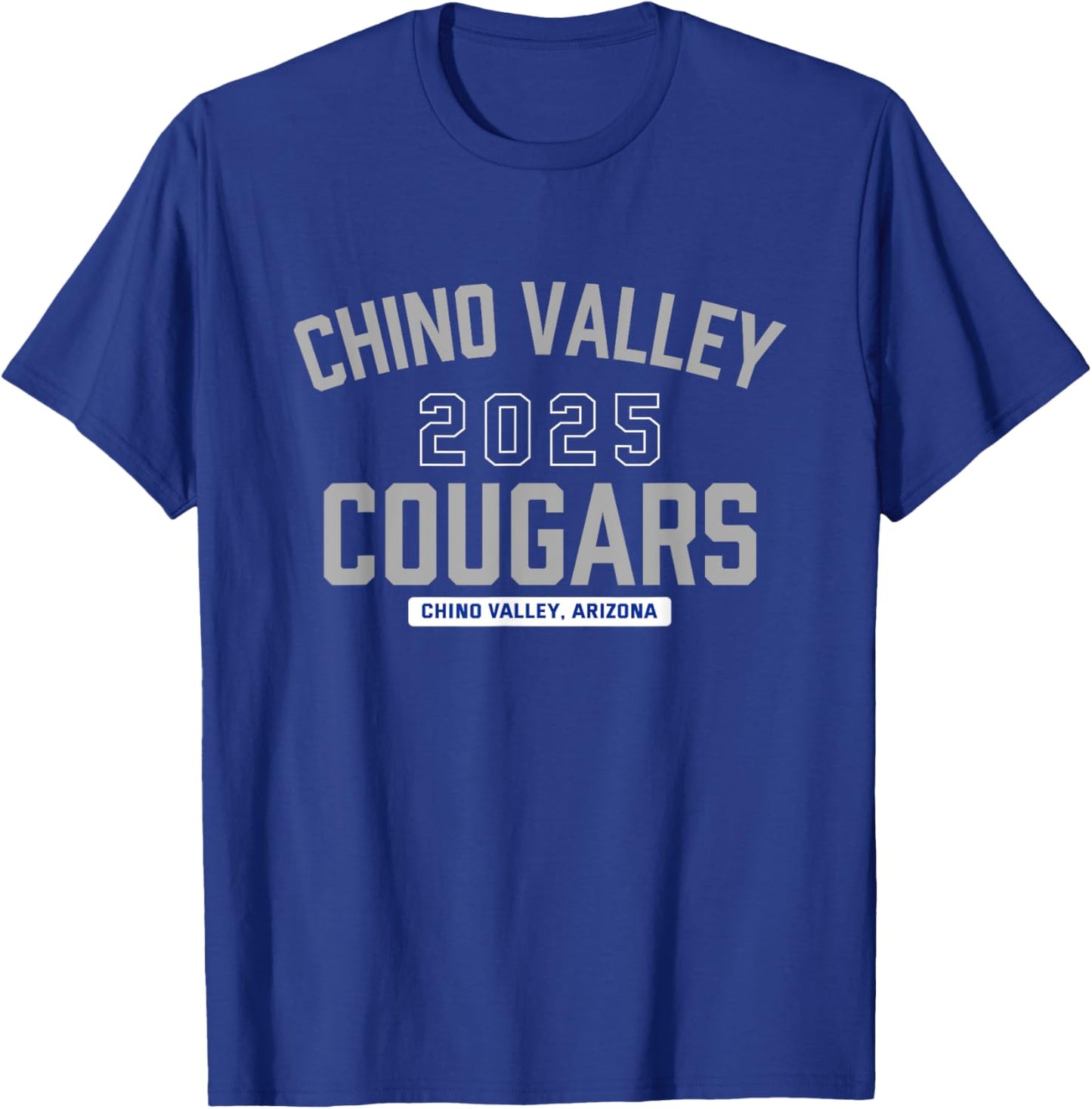 Chino Valley Cougars Chino Valley, Arizona 2025 T-Shirt - T-Shirt | Royal
