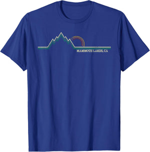 Retro Mountains Mammoth Lakes, California Summer Hiking T-Shirt - T-Shirt | Royal
