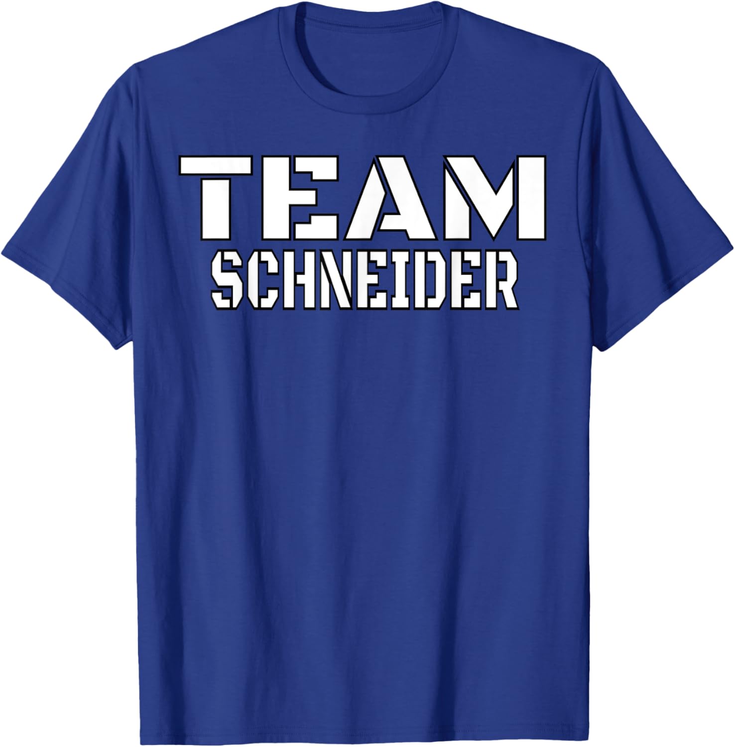Team Schneider Unique Personalized Matching Family T-Shirt - T-Shirt | Royal