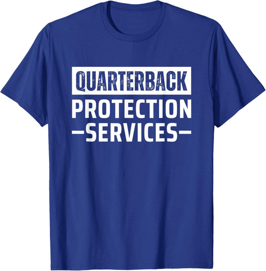 Quarterback Protection Services T-Shirt - T-Shirt | Royal