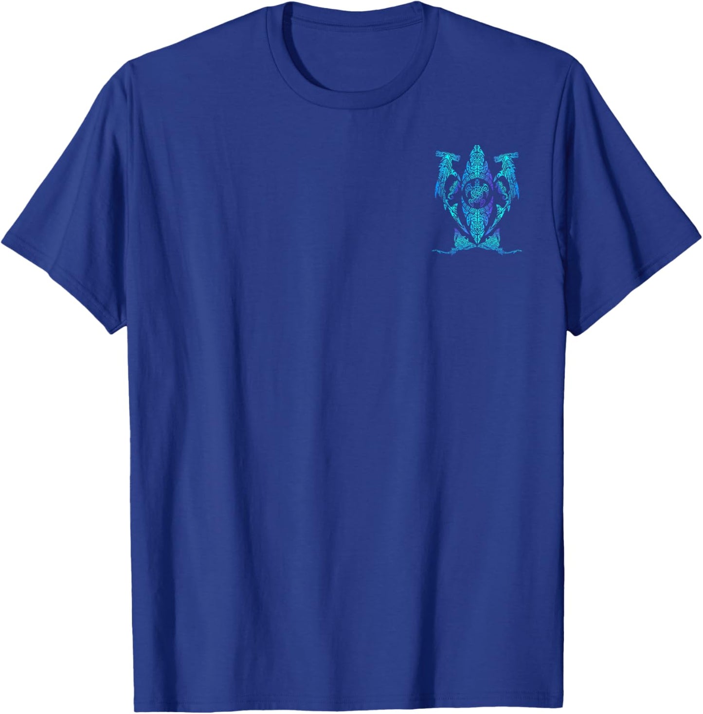 Tribal Hawaiian Maori Sun Sea-turtle Shark Sea horse and Ray T-Shirt - T-Shirt | Royal
