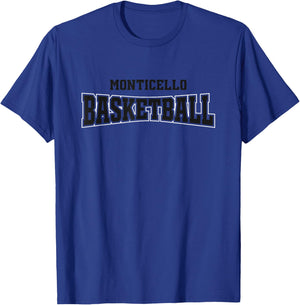 Monticello High School Basketball Warp HS T-Shirt - T-Shirt | Royal